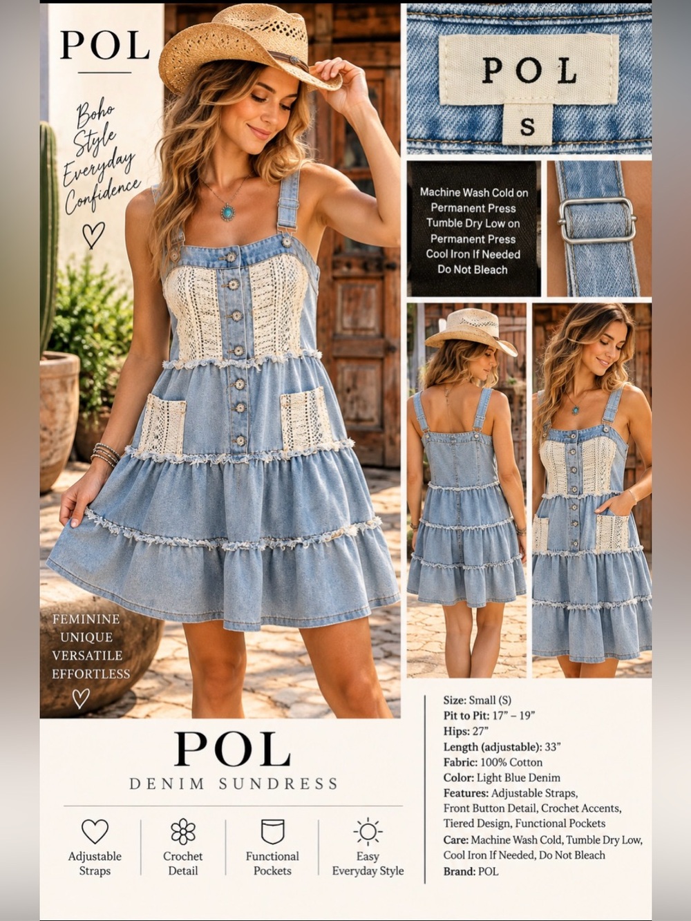 POL Denim Mini Dress